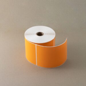 Orange Direct Thermal Labels – 100x150mm | 500/roll