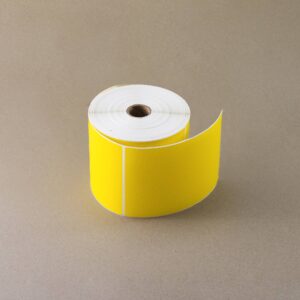 Yellow Direct Thermal Labels – 100x150mm | 500/roll | 25mm Core